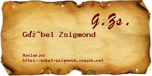 Göbel Zsigmond névjegykártya